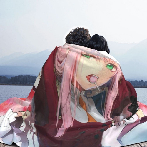 Zero Two Darling In The Franxx Frazada Polar Cobija Manta Color Sweet Girl Zero Two