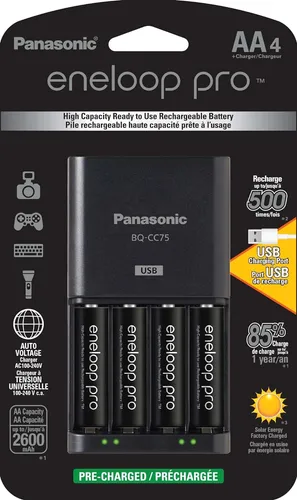comprar Mejor Cargador De Pilas Recargables Eneloop Cc17 + 4 Aa 2550