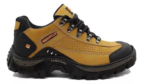 Bota Caterpillar Adventure Couro Legítimo Com Palmilha Gel de BRINDE