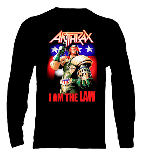Polera Manga Larga Anthrax - I Am The Law - Ver 11