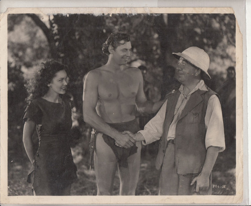 Cine Tarzan Antigua Fotografia Con Johnny Weismuller Vintage