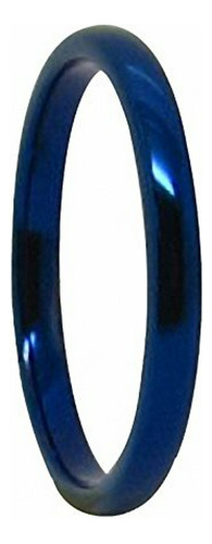 Queenwish 2mm Azul Carburo De Tungsteno Pulido Tradicional C