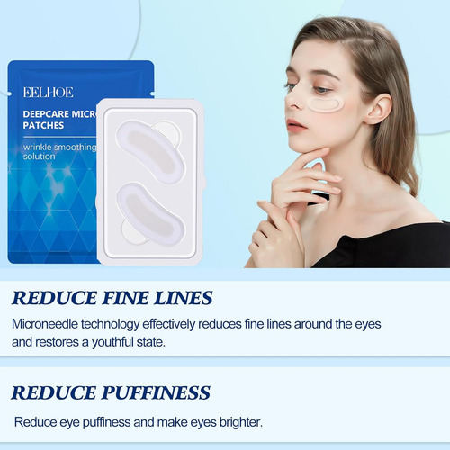 Parches Para Ojos Malora Microglow, Parches Hialurónicos Par