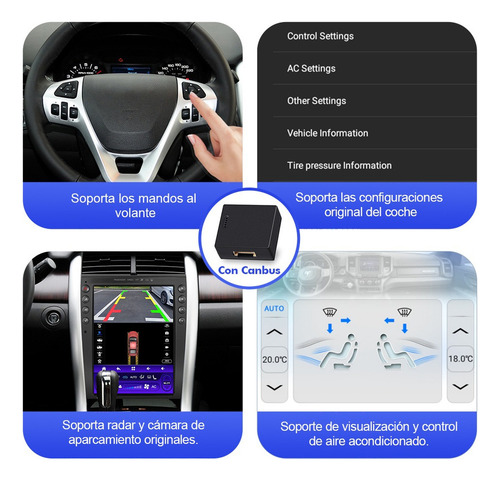 Estéreo Para Ford Edge 2011-2014 Android 13 Auto Carplay Gps