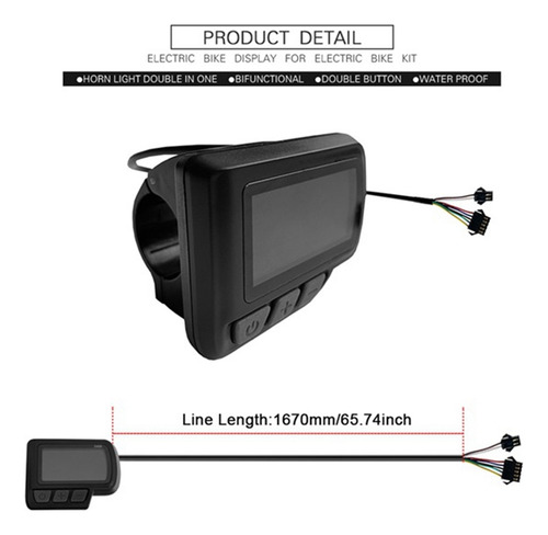 Pantalla Lcd De Panel De Bicicleta Eléctrica De 24v 36v 48v