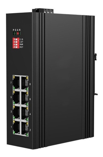 Switch Ethernet Industria Poe 8p 10/100/1000 Base-t Ip40 Din