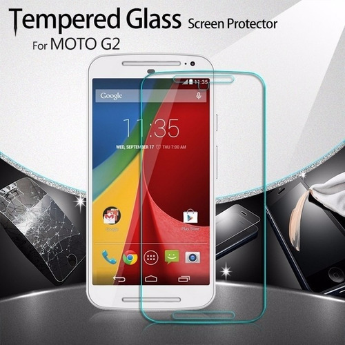 Lamina / Mica De Vidrio Templado Para Moto G2 + Instalacion