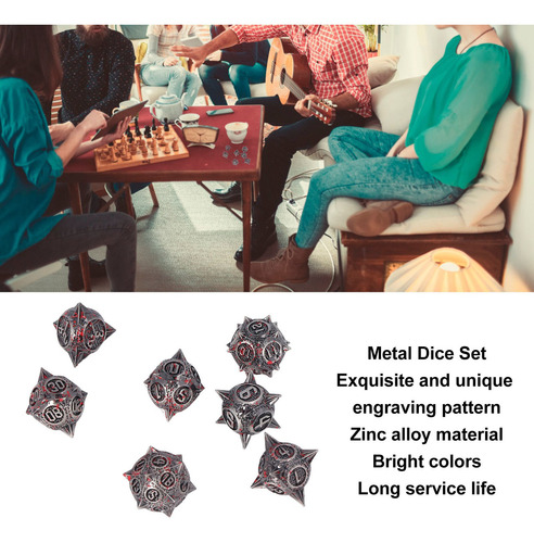 Juego De Dados Poliédricos Para Juego De Mesa, 7 Piezas De M