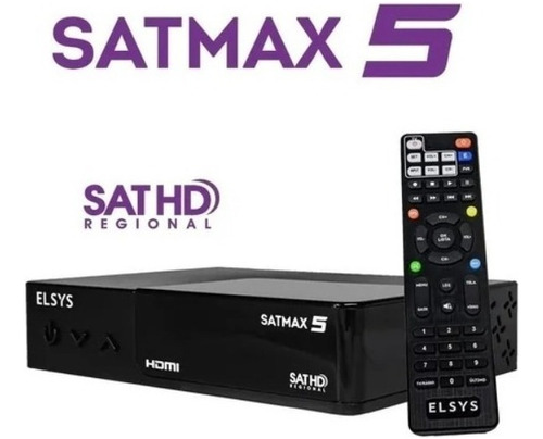 Receptor Elsys Satmax 5 com sinal digital, analógico preto 100V/240V