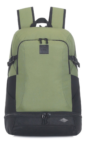 Mochila Portanotebook Alpine Skate Con Protección Y Estilo Color Verde Diseño De La Tela Lisa