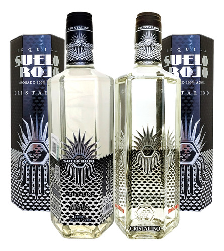 Duo Pack Tequila Suelo Rojo Reposado Cristalino 750 Ml