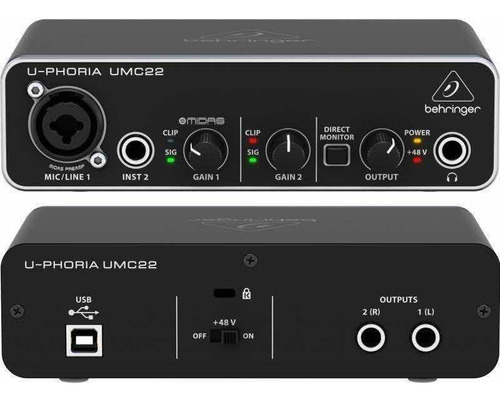 Interfaz De Audio Behringer Umc22