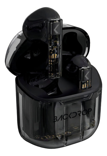 Audífonos Bluetooth Backdrop Tws-4 Estuche De Carga Negro
