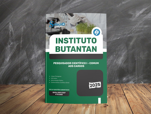 Apostila Pesquisador Científico I - Comum Aos Cargos - Instituto Butantan 2025 - Editora Solução