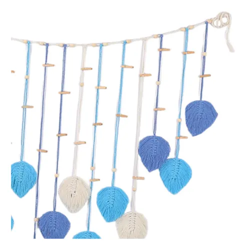 Tapiz Tejido De Hojas, Macramé Para Colgar En La Pared,