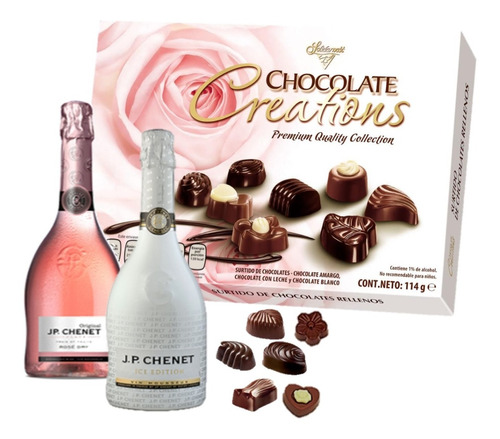 Combo Regalo Vino Jp Chenet Con Chocolates Creations