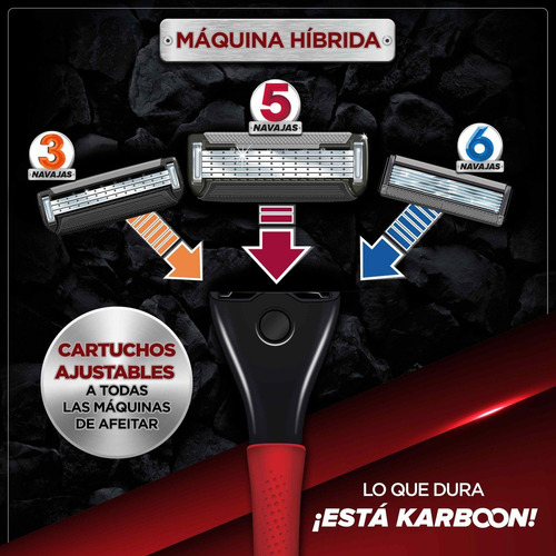 Máquina Afeitar Groomen 300+ 2 Cartuchos De 3 Navajas