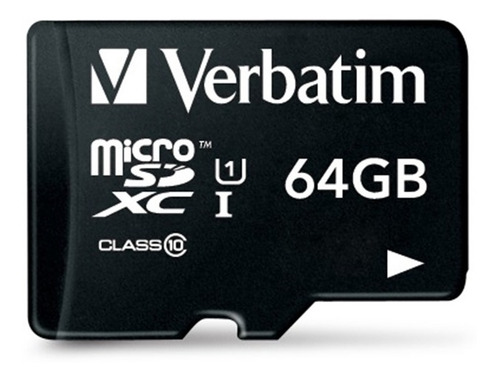 Memoria Micro Sd Verbatim 64gb 90mb/s Celular Camara Tablet