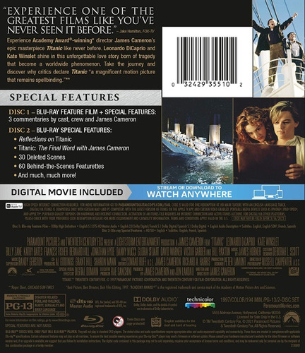 Imagen 2 de 3 de Blu-ray Titanic