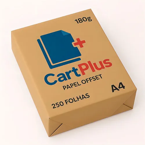 Papel Offset 180g Liso CartPlus A4 Branco 250 Folhas