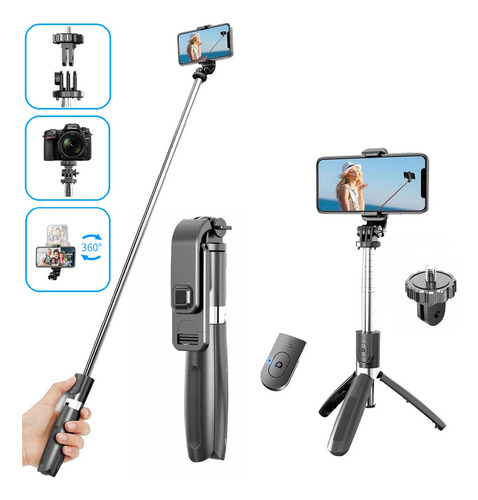 Tripie Palo Selfie Stick Con Control Remoto Bluetooth Y