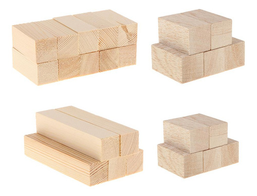 25 Piezas De Bloques De De Balsa, Varillas De Pino, Palos, /