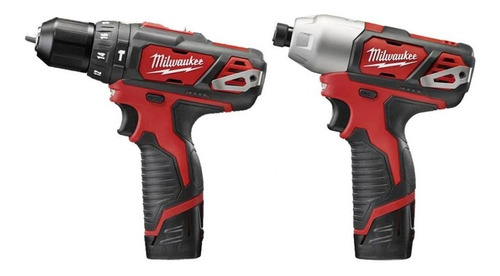 Imagen 2 de 6 de Combo Taladro Perc 2408 Atorn. 2462 12v Milwaukee 2497-259a