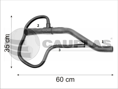 Manguera Radiador Inferior Monza 2.0 Kadett 1.8 Gasolina 