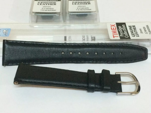 Correa Timex Piel Negra Ez48420 20mm