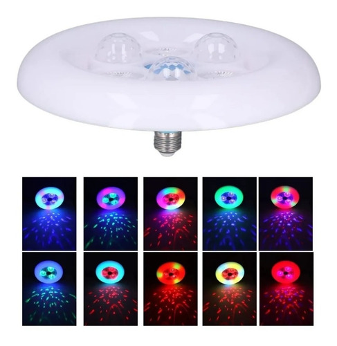 Imagen 6 de 7 de Foco Led Multicolor Bocina Bluetooth Lampara Rgb Con Control