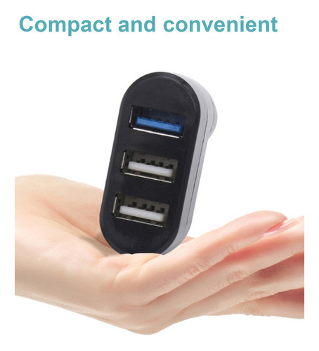 // Adaptador Usb 3 En 1 Con Doble Puerto Usb 3.0 Y Salida
