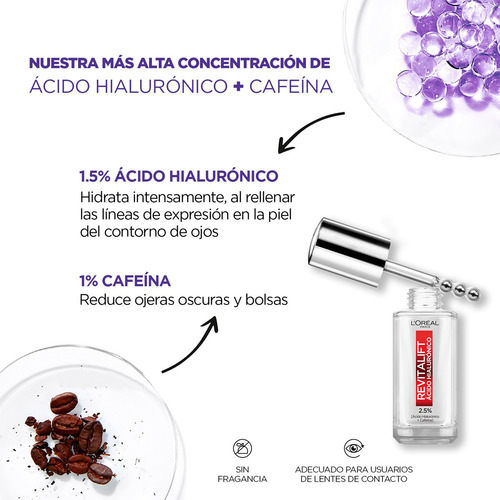 Serum de Ojos Revitalift Loreal Paris Ácido Hialurónico 20ml