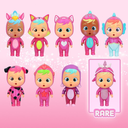 Muñeca Cry Babies Bebés Llorones Lágrima Rosa Sorpresas