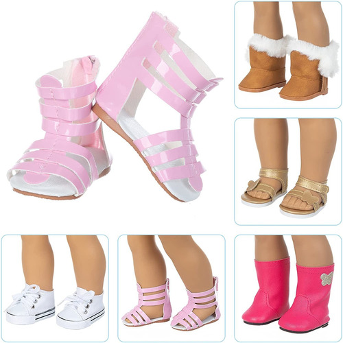 Bddoll 9 Juegos De Zapatos De Muñeca De 18 Pulgadas Para Muñ