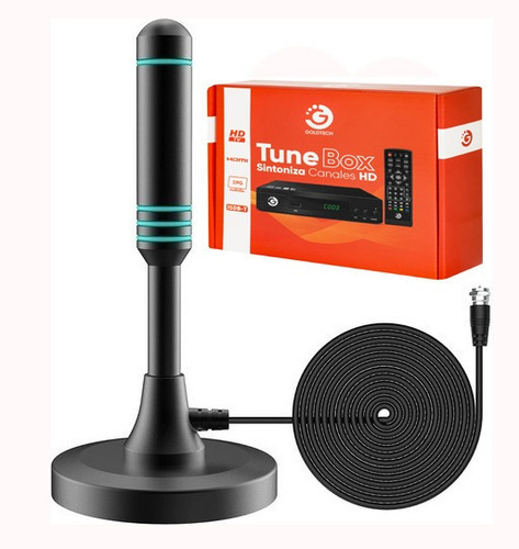Sintonizador De Tv Full Hd + Antena Digital Canales De Aire