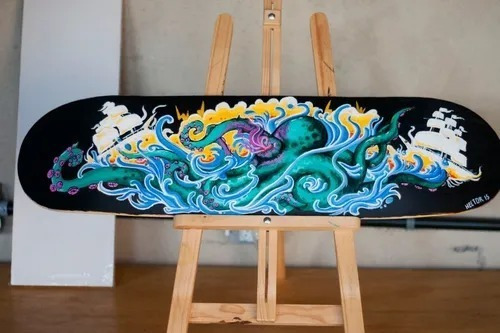 Imagem 5 de 9 de Shape Skate Decoração Pintura Desenho