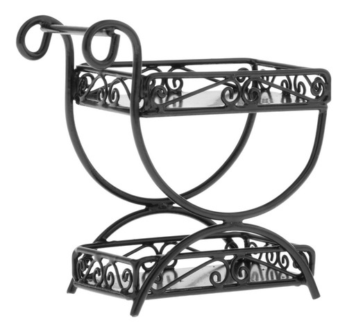 Estante De Flores Para Casa De Muñecas, Estante De Negro