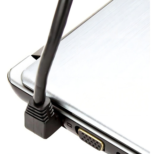 Cabo De Rede Cat6 Plug 90 Graus Para Cima - 50 Cm