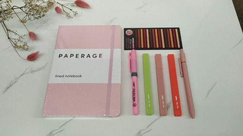 Kit Creativo Agenda Resaltadores Y Boligrafos