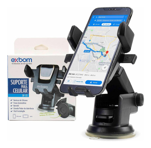 Suporte Para Celular Universal Veicular Trava Automática