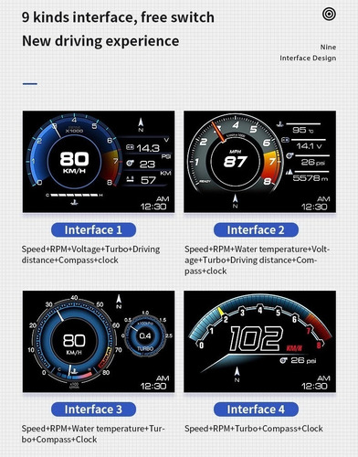 Ttt Velocímetro Com Head-up Display Auto Hud
