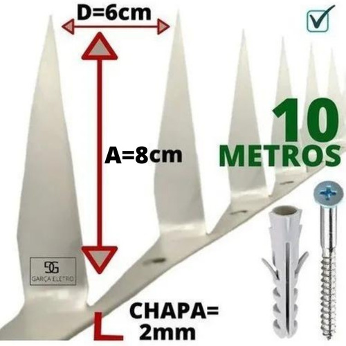 Protetores Perimetral Simples Kit 10 Metros E Parafusos Inst