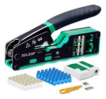 Comprar Kit Pinza Ponchadora Crimpadora Rj45 Pass Through Cat5e Cat6