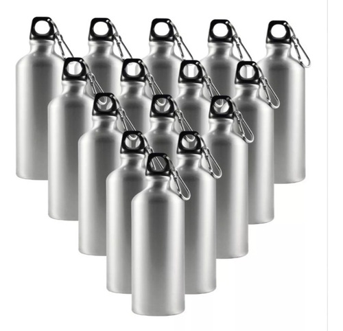 Botella De Aluminio Plata Para Sublimar De 500ml Caja 60pz