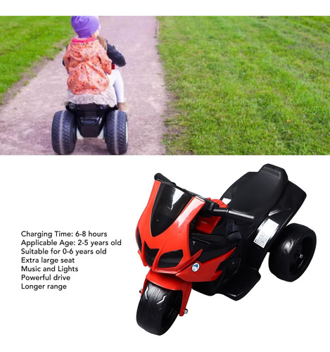 Motocicleta Infantil Recargable 6v Con Luces Y Sonido Niños