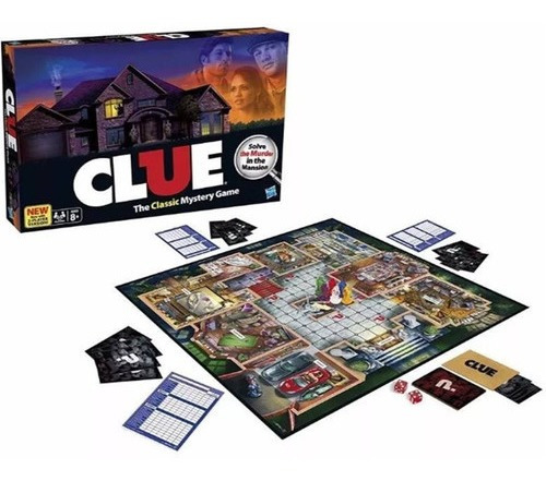 Juego De Mesa Hasbro Clue Juego Clásico De Misterio +8 Años