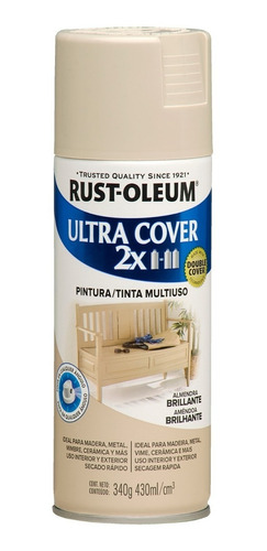 Pintura Aerosol Ultra Cover Rust Oleum Almendra Brillante