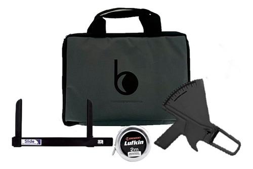  Plicometro Slim Negro + Antropometro+ Cinta Lufkin +estuche