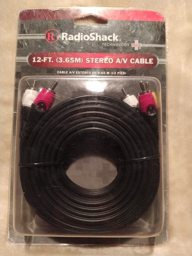 Imagen 1 de 7 de Cable De Audio Stereo Rca De 12 Pies Radioshack Nuevo.