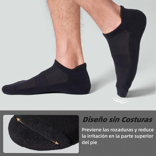 Calcetines Deportivos Tobilleros Algodón Hombre Mujer 6 Pare